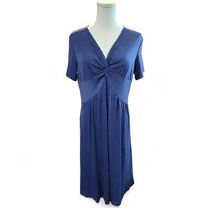 T-shirt Dress Womens Size Large- Mini Twist Front V neck